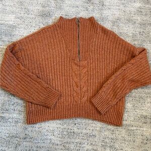 Cropped knit sweater (size XL)